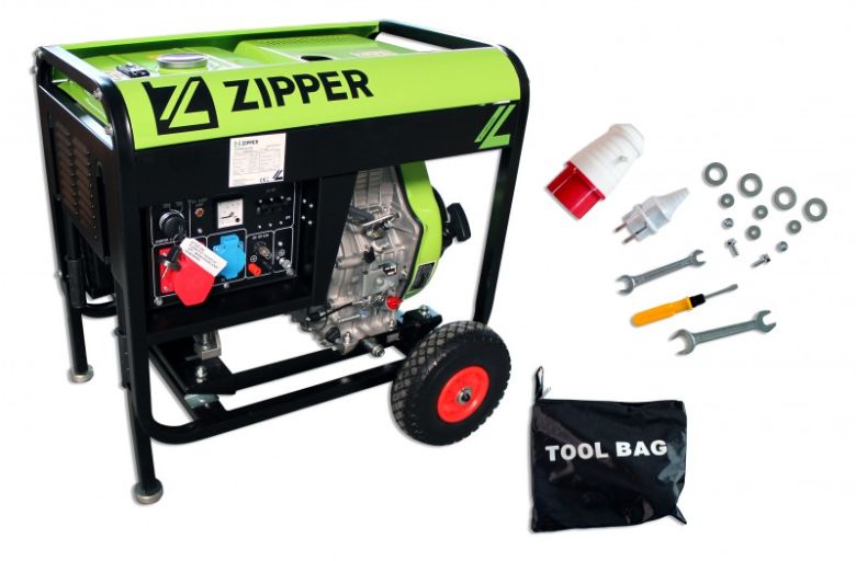 Generator Agregat Prądu Budowlany AVR Diesel Zipper ZI-STE6700DH