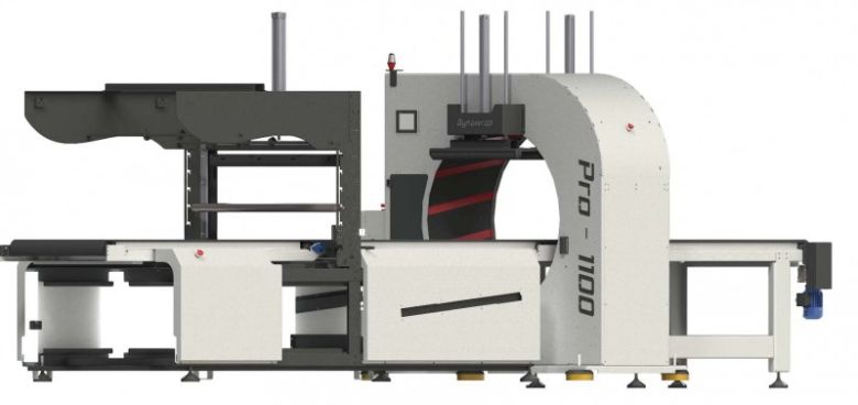 Automatyczna owijarka pozioma folią stretch + owijarka folią bąbelkową PRO 1100