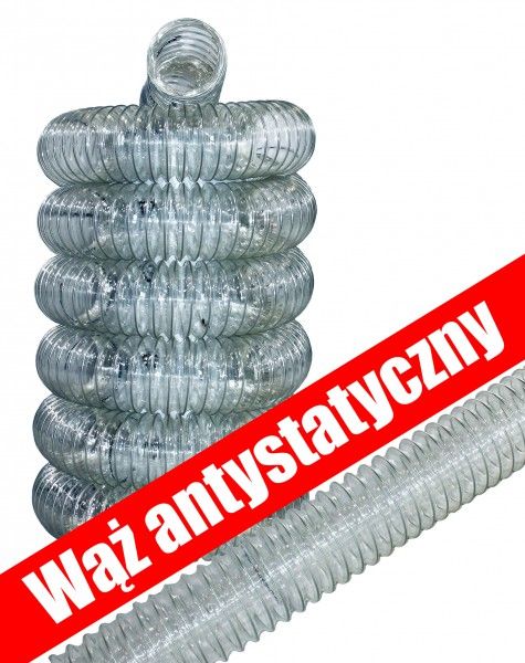 Wąż antystatyczny ssący 50mm / 60mm / 80mm / 100mm / 120mm / 125mm  / 150mm / 160mm / 180mm / 200mm / 250mm / 300 mm