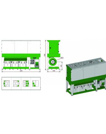 Odciąg do trocin HOLZING RLA 400 VIBER Power 11300 m3 z falownikiem