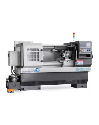 Tokarka CNC z płaskim łożem TechnologieCNC 400x1000 Hydrauliczny uchwyt i konik SINUMERIK 808D